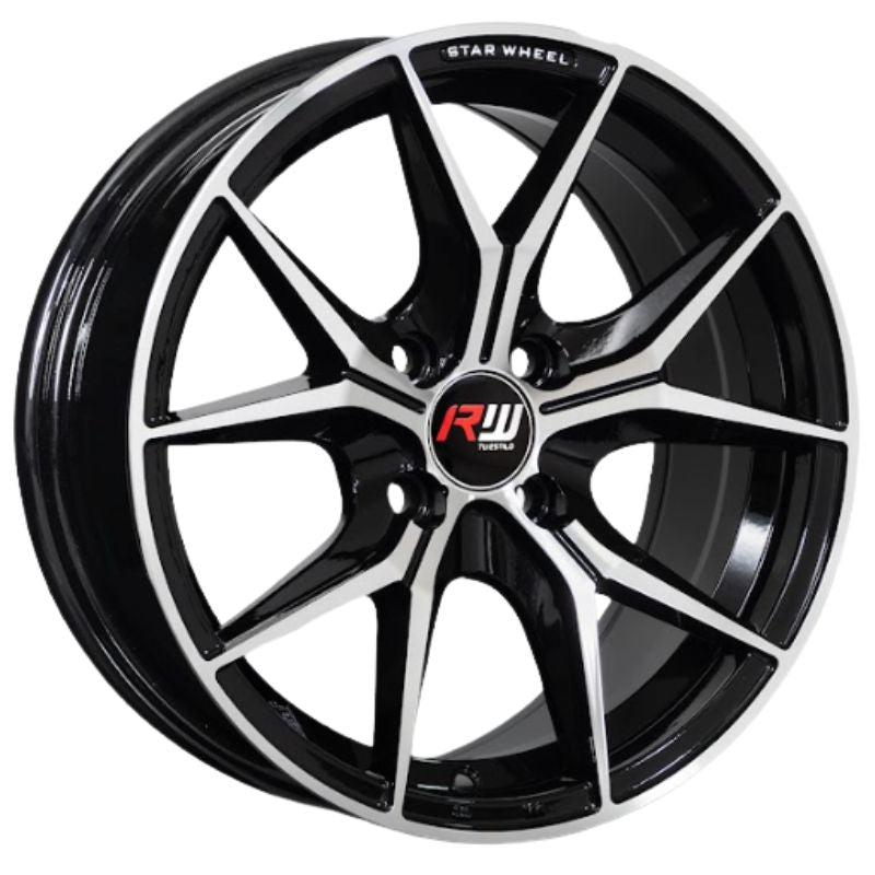 RW® - 15X7 4X100  ET35 CB73.1 BLACK MACHINE