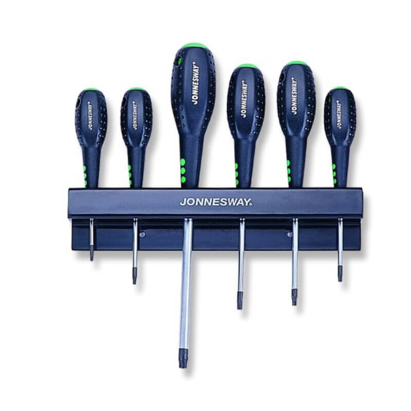 JONNESWAY® JUEGO DE DESTORNILLADORES TIPO TORX (6 PIEZAS)