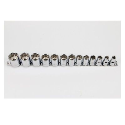 JONNESWAY® JUEGO DE DADOS PULGADA 1/2" - 12 PUNTAS (13 PIEZAS)