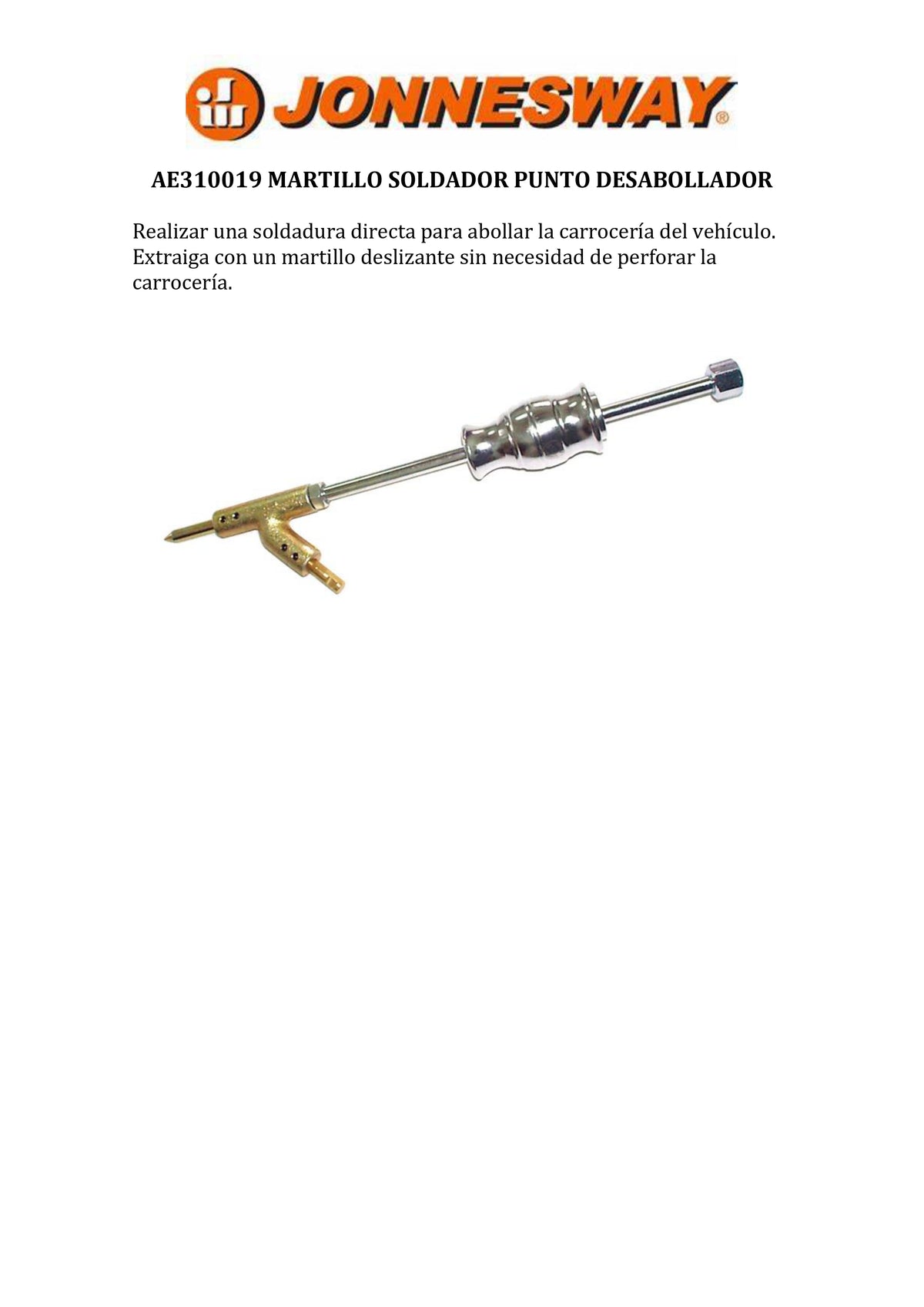 JONNESWAY® SPOT WELDING DENT PULLER HAMMER