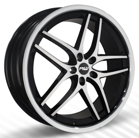 RW® - 22X9.0 5X114.3 ET35 CB73.1 BM/LIP POLISHED