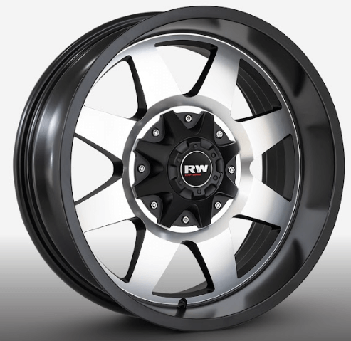 RW® - 20X10 5X114.3/5X127 ET-24 CB71.5 SMATEBLACK/MACHINE