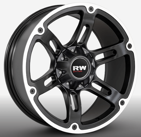 RW® - 20X10 6X135/6X139.7 ET-24 CB110.5 SMATEBLACK/MACHIN