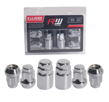 KIT SEGURIDAD CONICA RW TU ESTILO 6PCS 23MM 12X1.50 D19-21 DOBLE