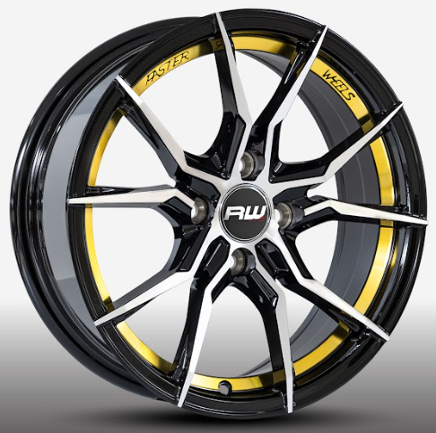RW® - 15x7 4X100 ET35 CB73.1 BM/GOLD UNDERCUT