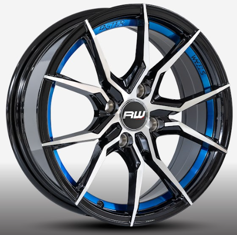 RW® - 15x7 4X100 ET35 CB73.1 BM/BLUE UNDERCUT