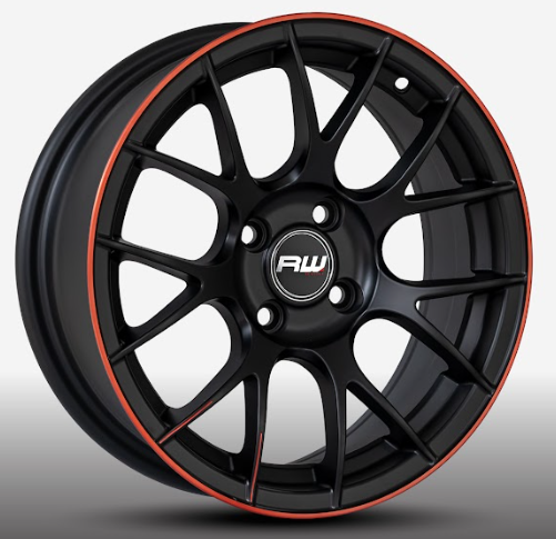 RW® - 15X7 4X100 ET30 CB73.1 SMATE B/RED LINE-MILLED