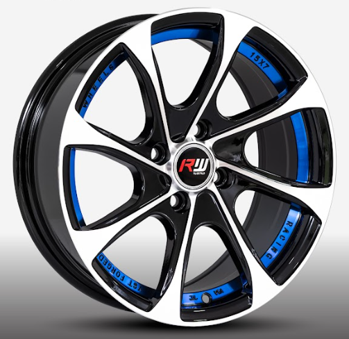 RW® - 15X7 4X100 ET35 CB73.1 BM/BLUE UNDERCUT