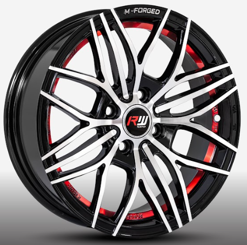 RW® - 15X7 4X100 ET30 CB73.1 BM/RED UNDERCUT