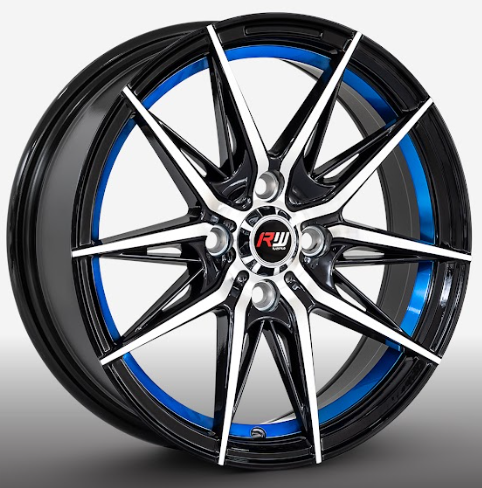 RW® - 15X7 4X100 ET35 CB73.1 BM/BLUE UNDERCUT