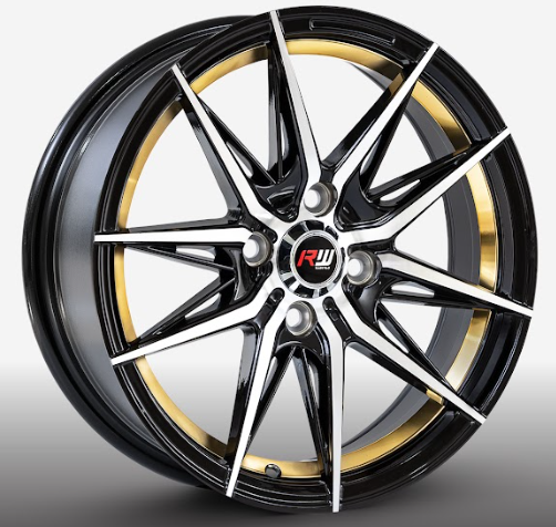 RW® - 15X7 4X100 ET35 CB73.1 BM/GOLD UNDERCUT