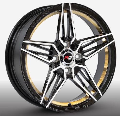 RW® - 15X7 4X100 ET35 CB73.1 BM/GOLD UNDERCUT