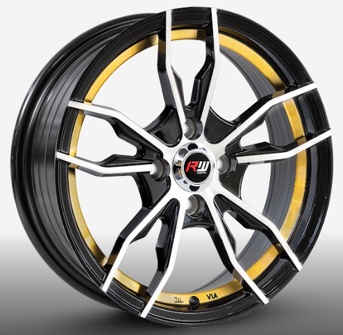 RW® - 15X7 4X100 ET35 CB73.1 BM/GOLD UNDERCUT