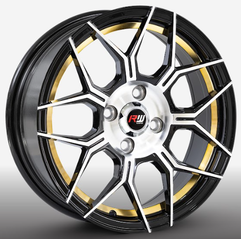 RW® - 15X7 4X100 ET35 CB73.1 BM/GOLD UNDERCUT