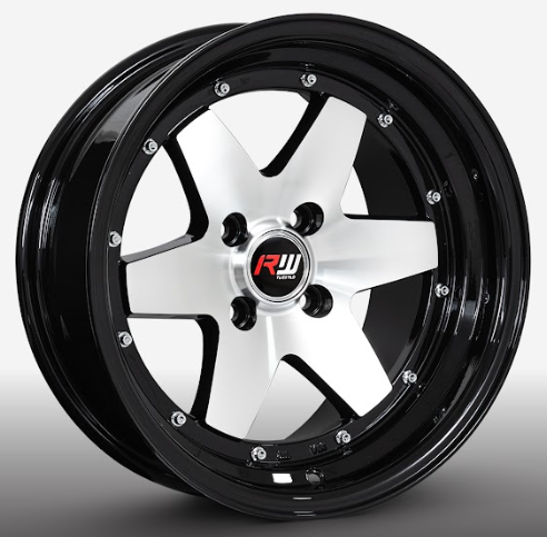 RW® - 15X8 4X100 ET10 CB73.1 BM/ BLACK LIP