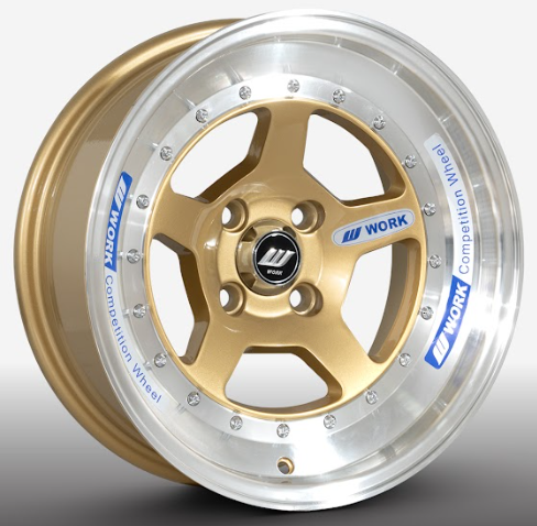 RW® - 15x8 4X100 ET0 CB73.1 GOLD/LIP POLISHED/RIVETS