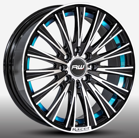 RW® - 15X6.5 4X100/4X114.3 ET35 CB73.1 BM/BLUE UNDERCUT