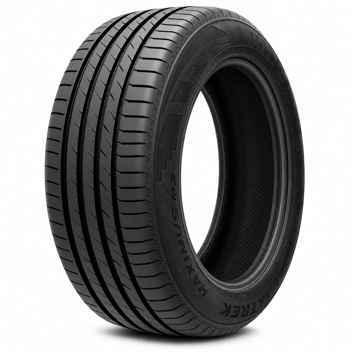 MAXTREK MAXIMUS M2 sin aro — vista diagonal, letras negras