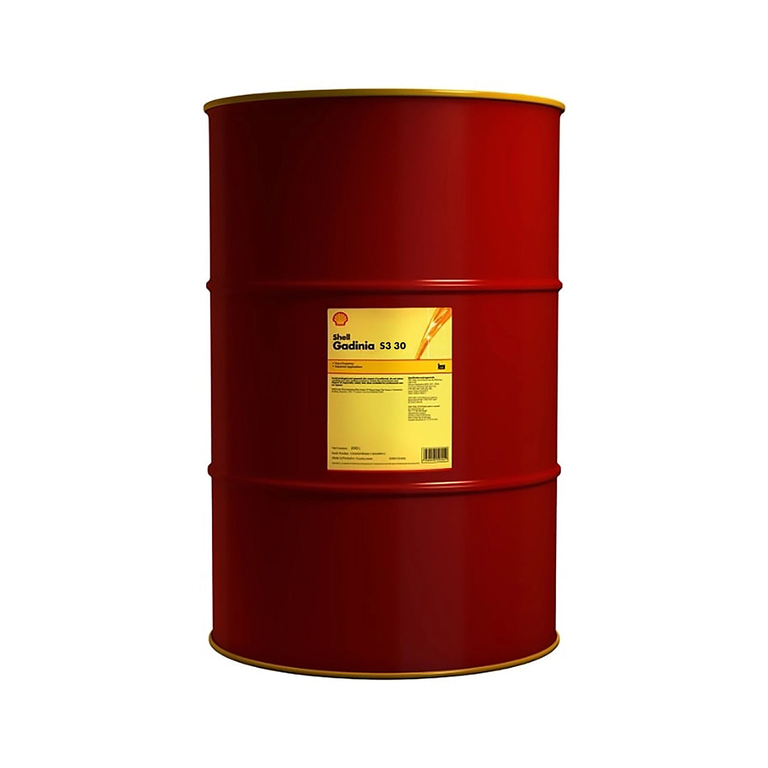 Imagen de Shell GADINIA S3 30, comercializado en tambor de 209 L. Mantallanta, Ecuador.