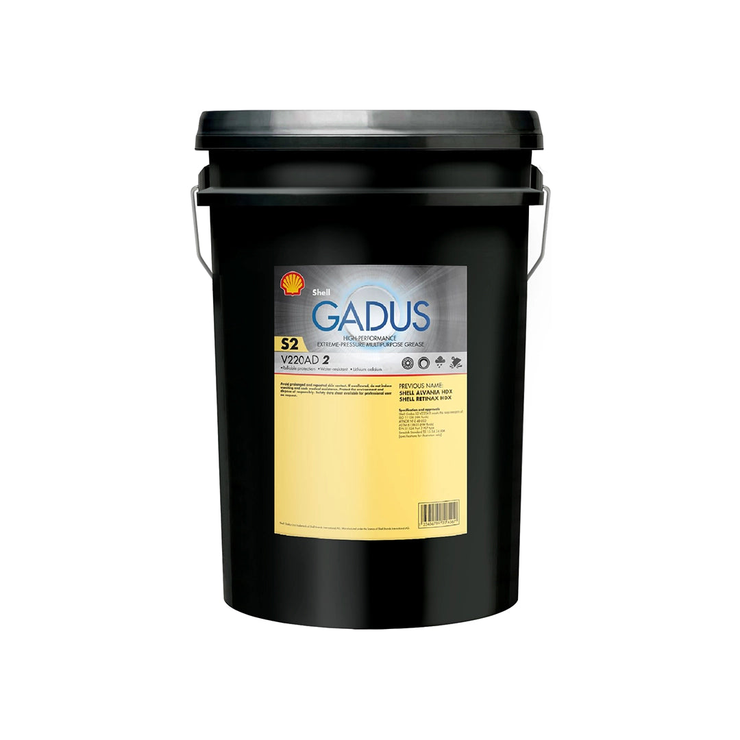 Imagen de Shell GADUS S2 V220AD 2, comercializado en 18 KG. Mantallanta, Ecuador.