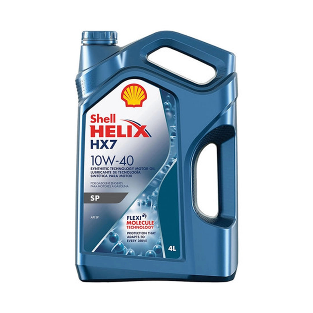 Imagen de Shell HELIX HX7 10W40 SP, comercializado en caja de 3 × 4 L. Mantallanta, Ecuador.