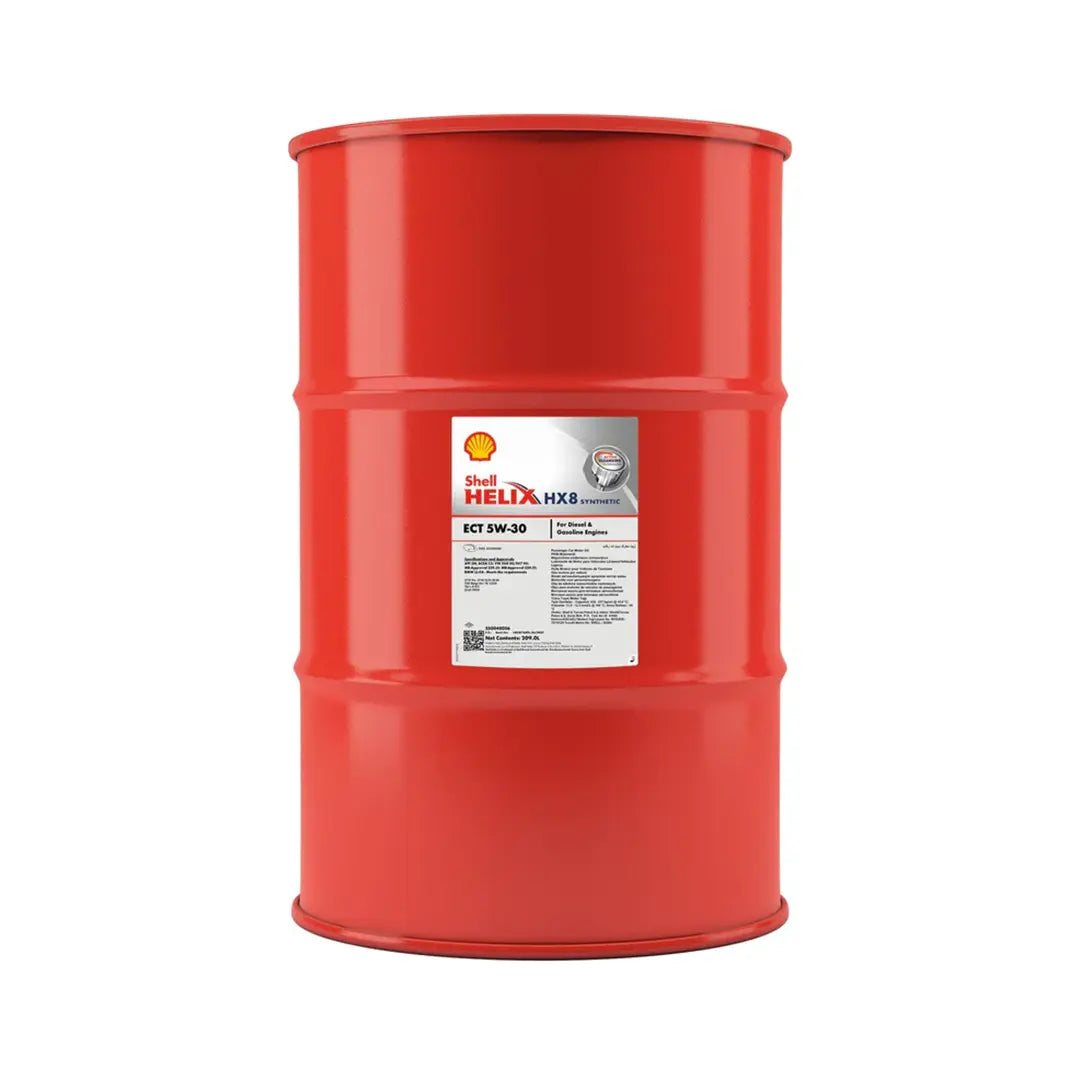 Imagen de Shell HELIX HX8 PROFESSIONAL AG 5W30 DEX1, comercializado en tambor de 209 L. Mantallanta, Ecuador.