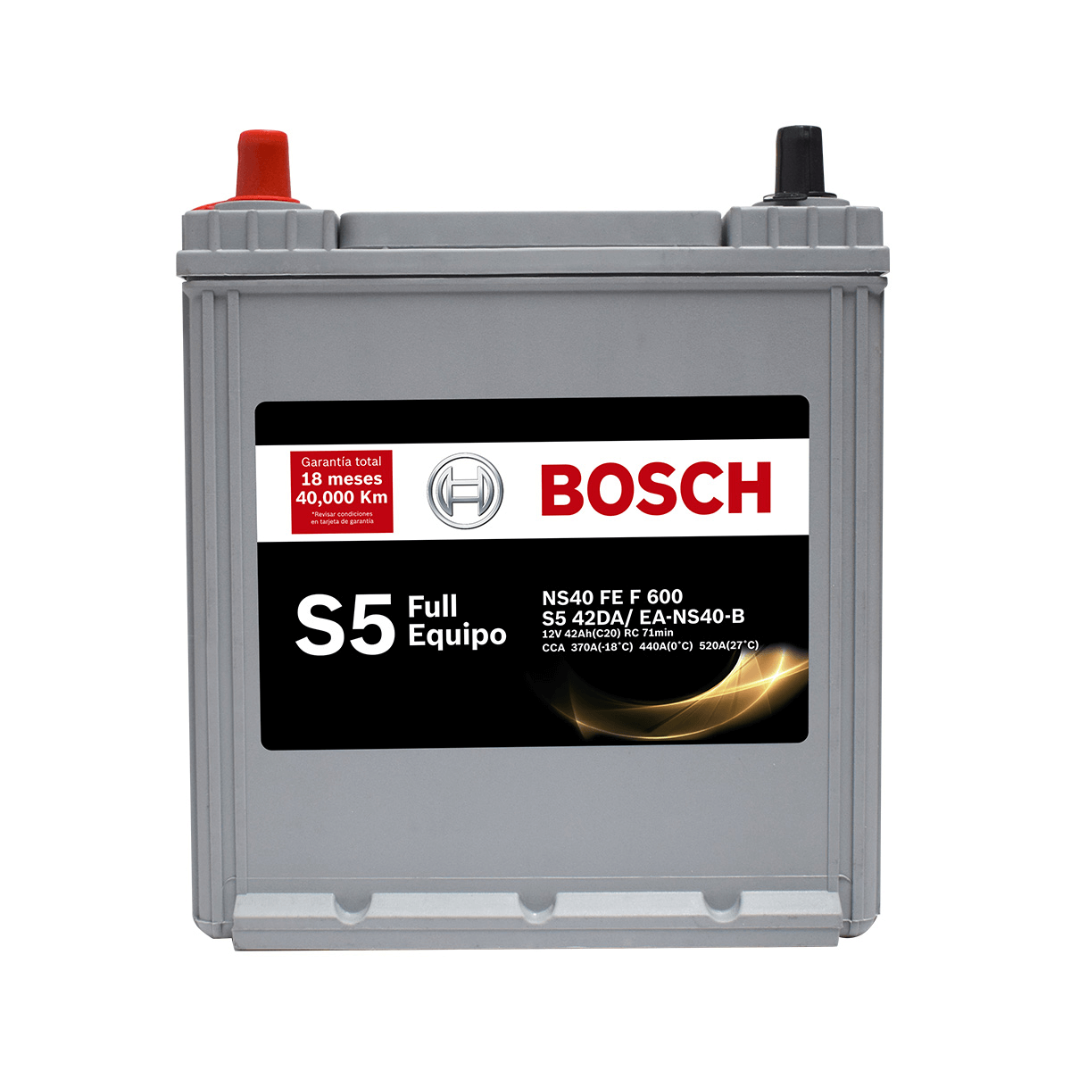 BATERIA BOSCH® S5 - NS40 FE I (+ -) INVERSA 42AH SELLADA