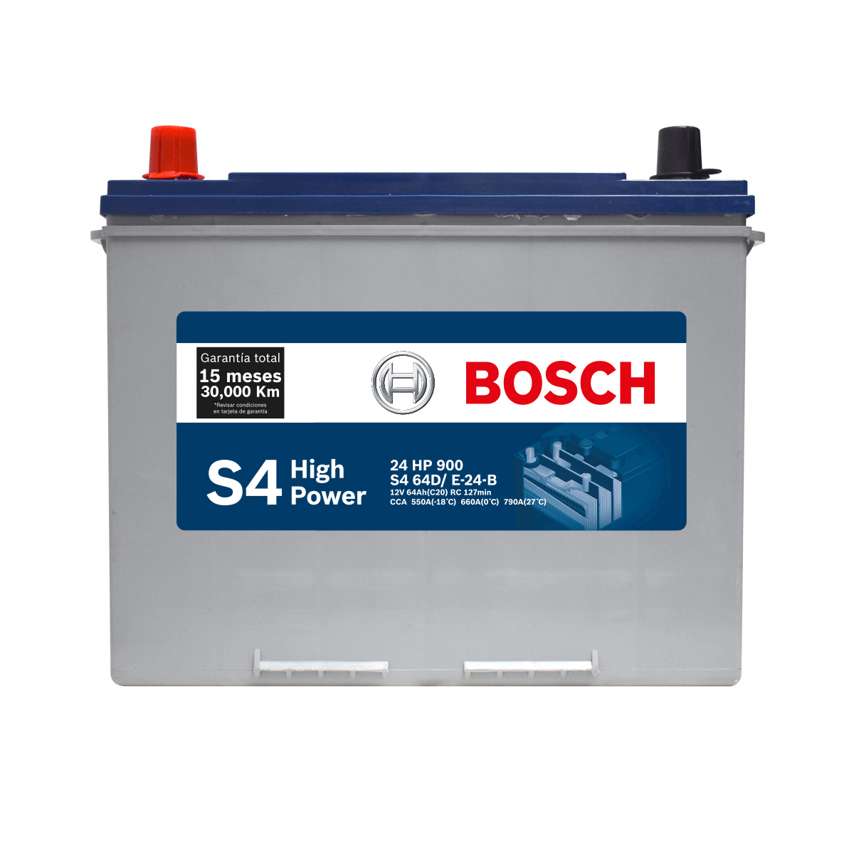 BATERIA BOSCH® S4 - 24 HP (+ -) INVERSA 64AH