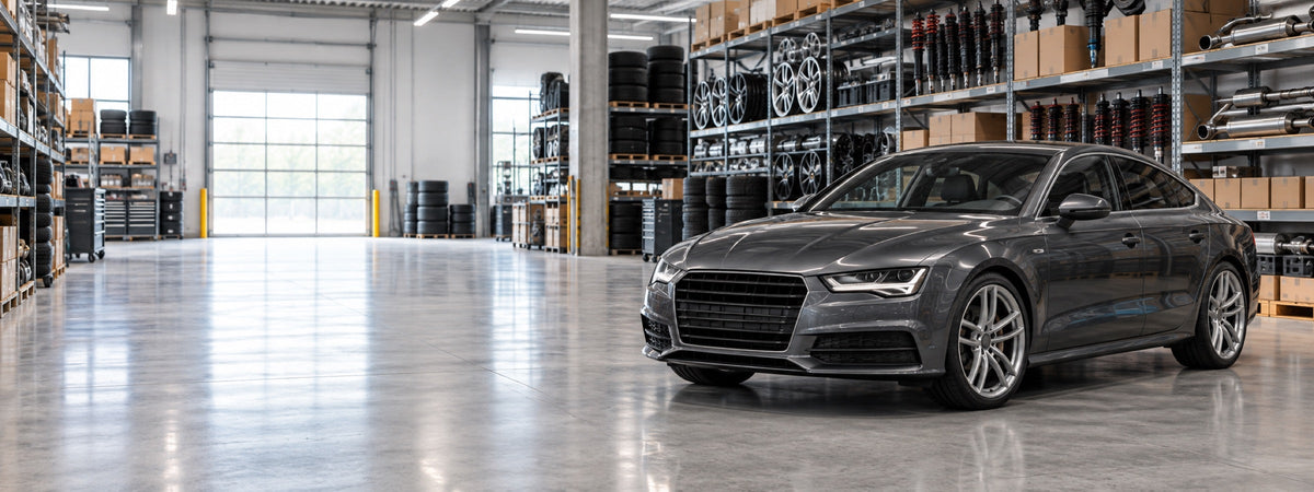 Banner Audi A7 en almacén de repuestos