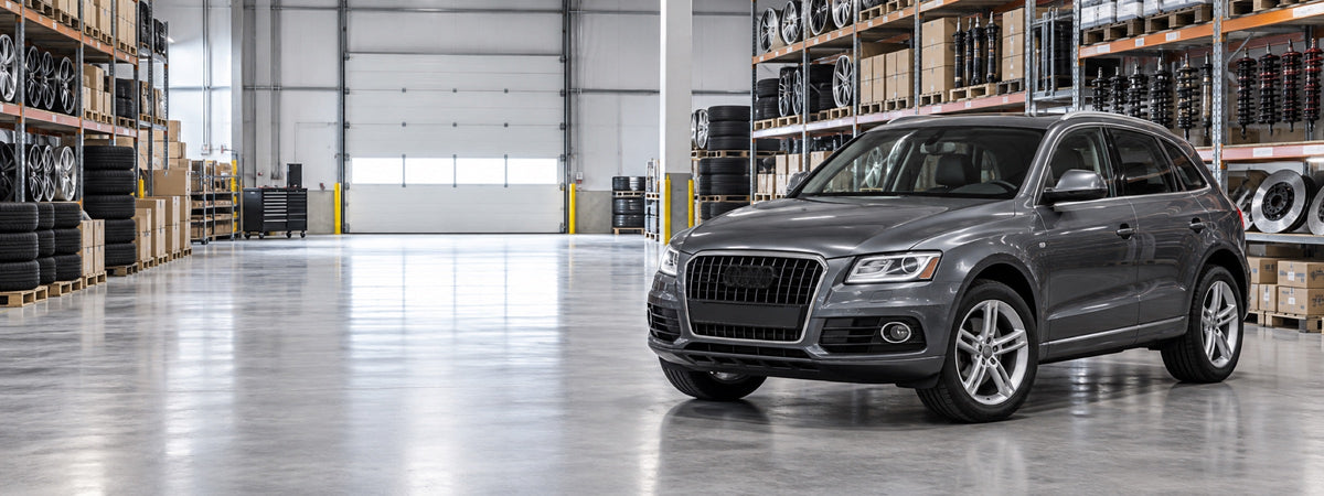 Banner Audi Q5 en almacén de repuestos