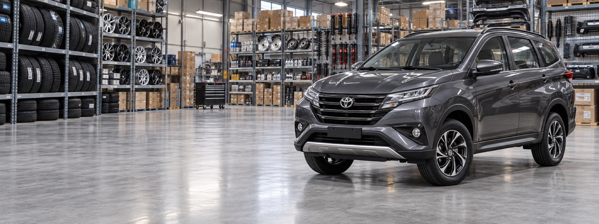 Banner de repuestos compatibles para Toyota Rush