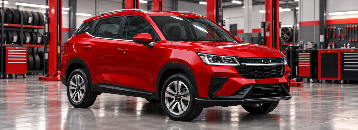 Chevrolet Groove 1.5L manual Ecuador 2025-2026 en un taller de llantas