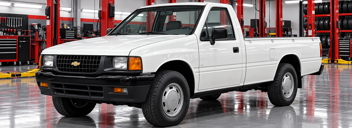 Chevrolet Luv 2.2L y 2.3L 4x4 1992-1999 en un taller de llantas