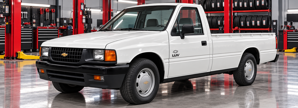 Chevrolet Luv 2.3L cabina simple 4x2 1994-1999 en un taller de llantas