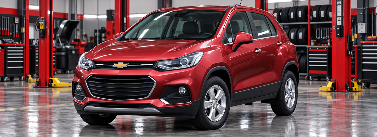 Chevrolet Tracker LS y LT 1.8L 2016-2020 en un taller de llantas
