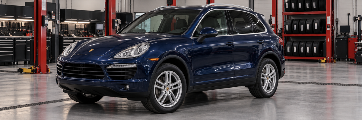 Porsche Cayenne 958 dentro de un taller