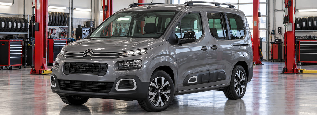 Citroën Berlingo K9 Multispace 5 y 7 pasajeros 1.6 HDi 2020-2024 en un taller de llantas