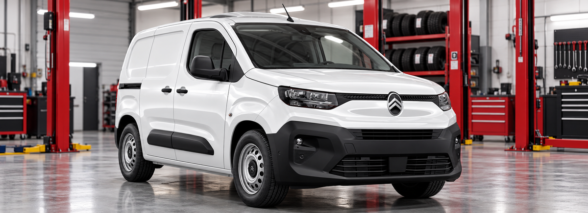 Citroën Berlingo K9 Van L1 y L2 1.6 HDi 2025-2026 en un taller de llantas