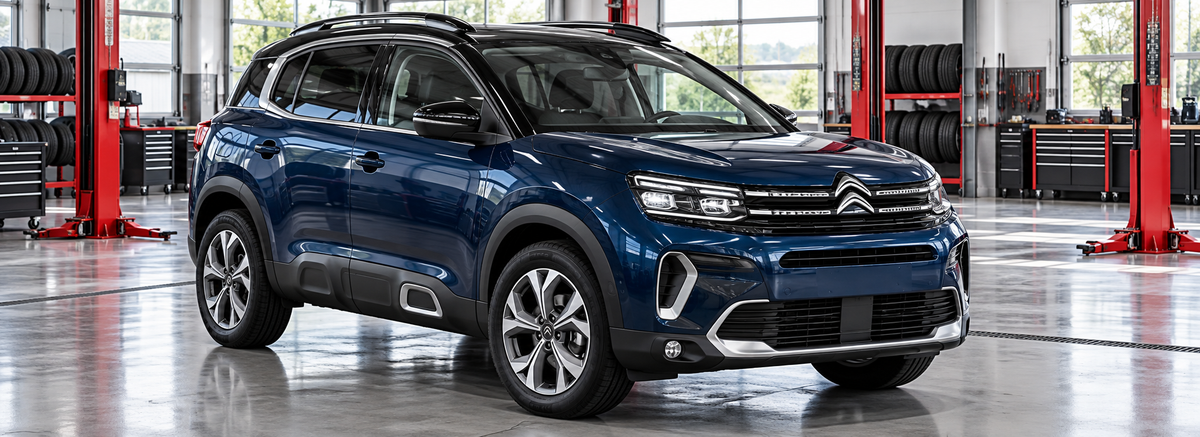 Citroën C5 Aircross 2022-2024 en un taller de llantas