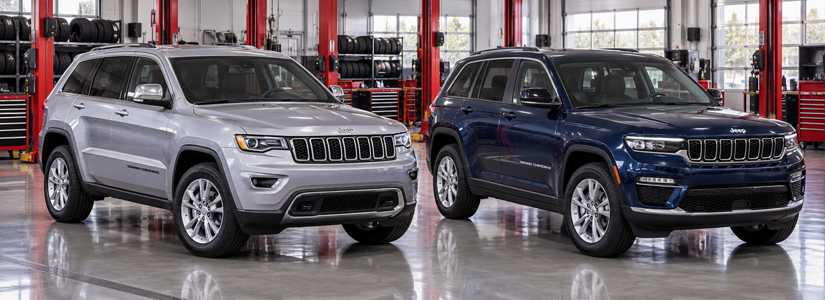 Jeep Grand Cherokee Limited 3.6L 2022 en un taller de llantas