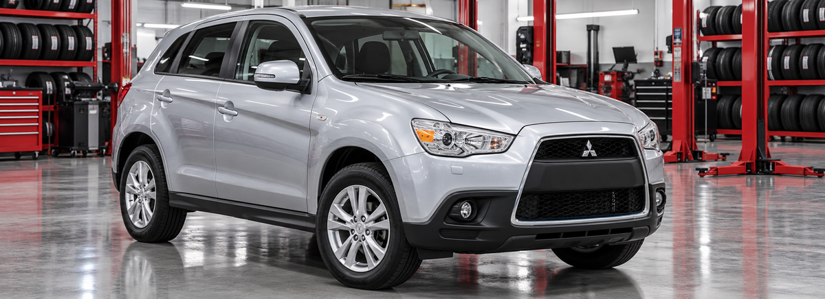 Mitsubishi ASX 2.0 MIVEC 2011-2013 en un taller de llantas