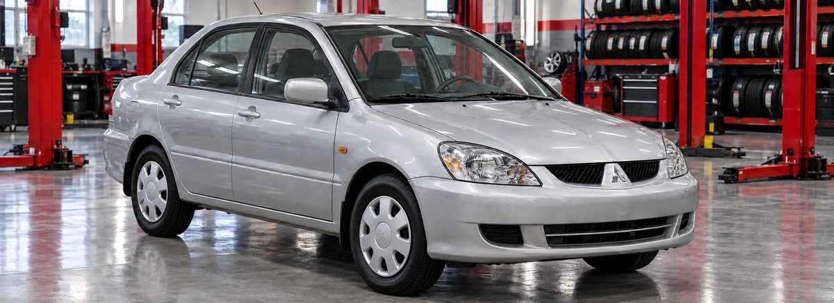 Mitsubishi Lancer CS Sport 1.6 · 5 pernos · 195/50R16 en un taller de llantas