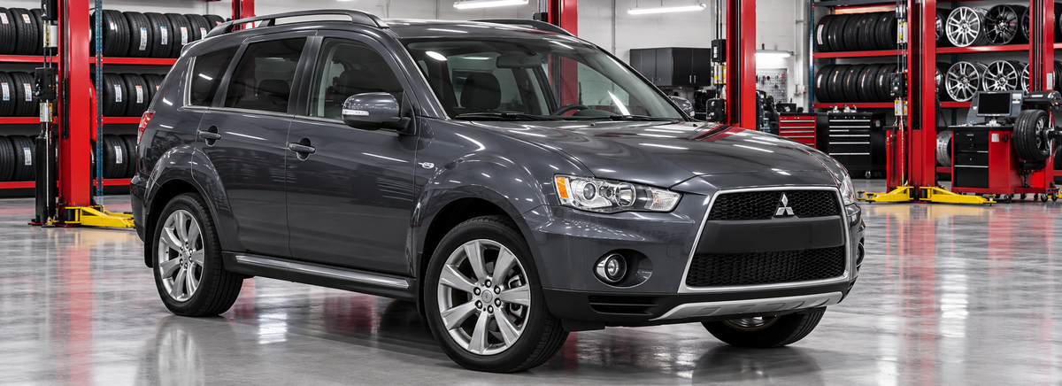 Mitsubishi Outlander II 2.4 2010-2012 en un taller de llantas