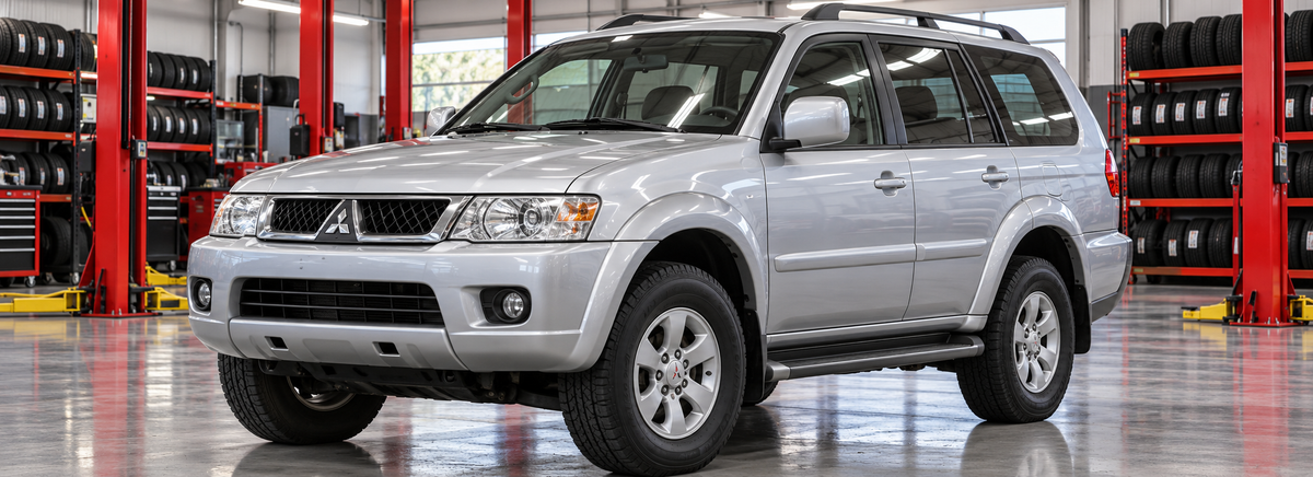 Mitsubishi Montero Sport I 2.5 diésel / 3.0 2007-2009 en un taller de llantas