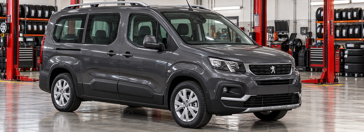 Peugeot Rifter I K9 1.6 HDi 2020-2022 en un taller de llantas