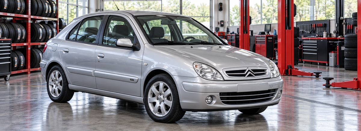 Citroën Xsara SX 1.6L / 2.0L 2001-2005 en un taller de llantas