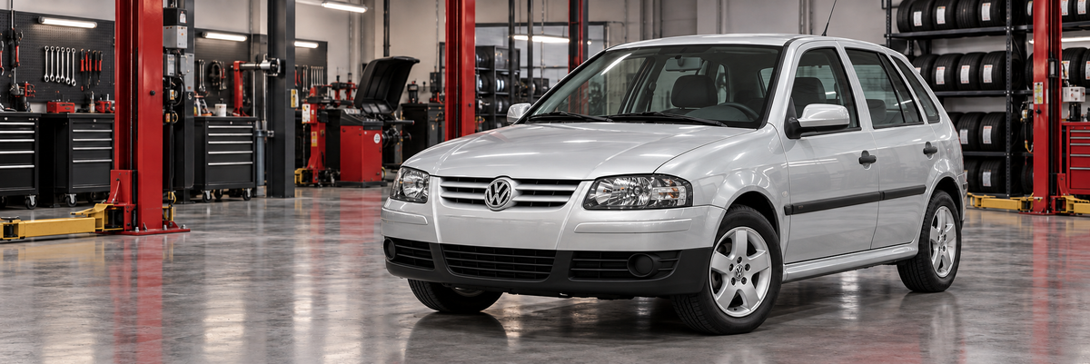 Volkswagen IV 1.8L 2006-2009 en un taller de llantas