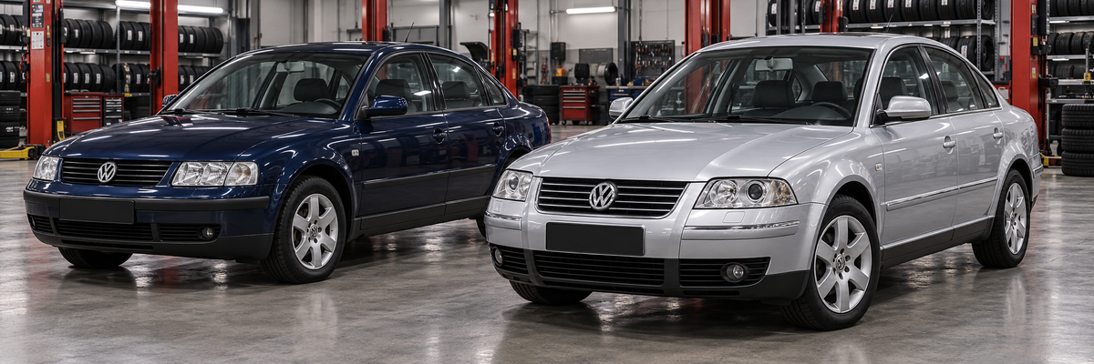 Volkswagen Passat B5 y B5.5 sedán en taller de llantas