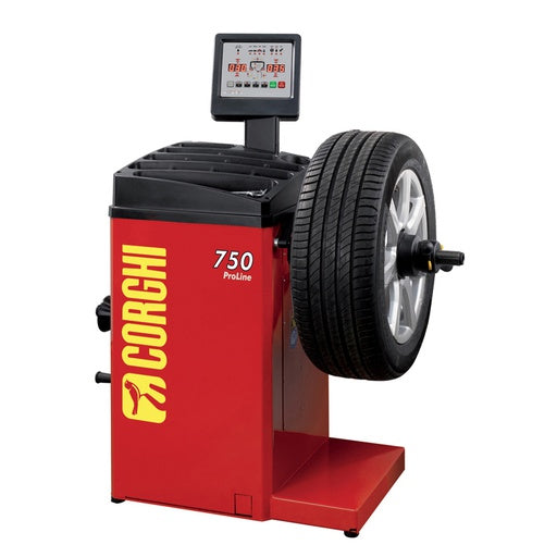 BALANCEADORA PROLINE 750 PARA VEHICULO LIVIANO (DIAMETRO 26"), 200-230V CORGHI (REEMPLAZO DE PL-650)