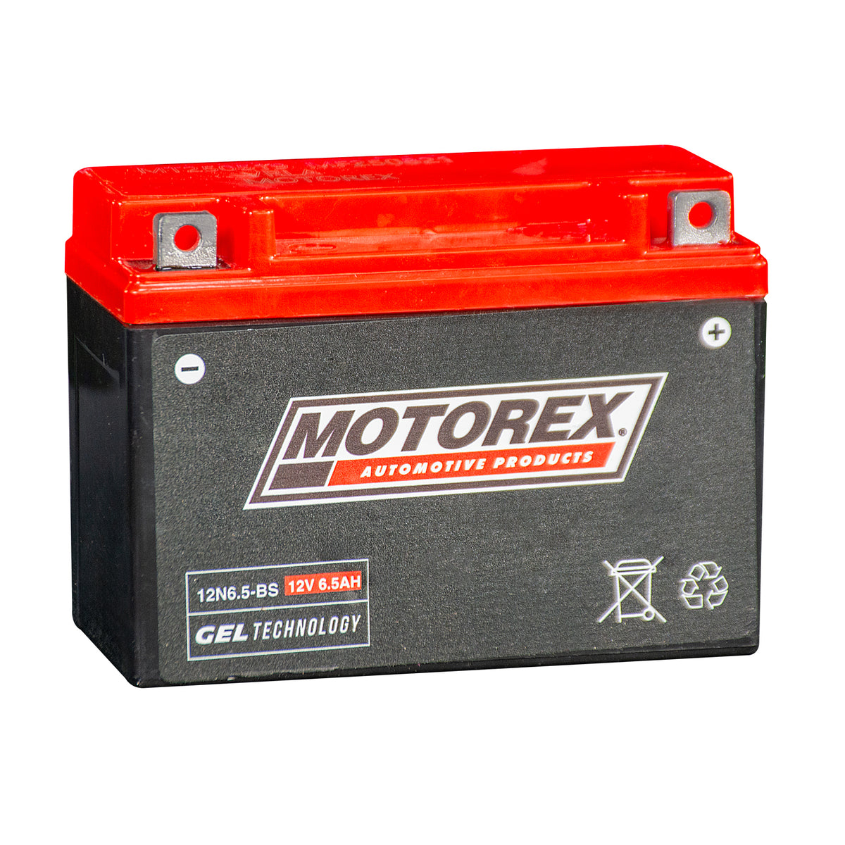 BATERIA MOTOREX PARA MOTO 12N6.5-8S DERECHA (-+) 12V - 6,5AH GEL |LARGO: 139MM - ANCHO: 66MM - ALTO: 103MM|